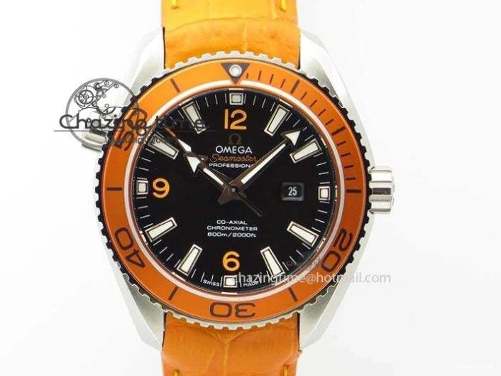 0301 Planet Ocean Professional Rose Gold Liquid Metal V6F 42mm On Black Rubber Strap A Vibrant 8266